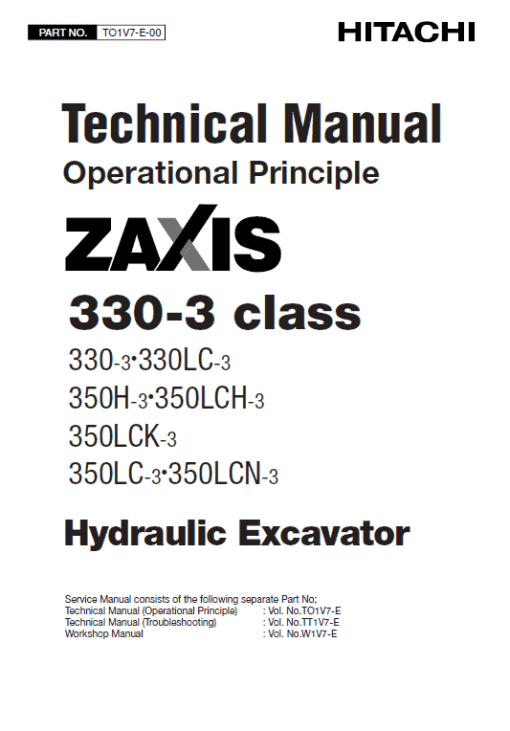 Hitachi ZX330-3, ZX330LC-3 Excavator Service Repair Manual - Image 2