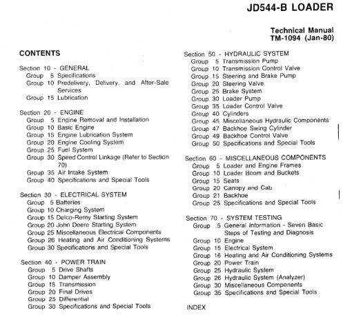 John Deere 544B Loader Repair Technical Manual (TM1094 and TM3202) - Image 3