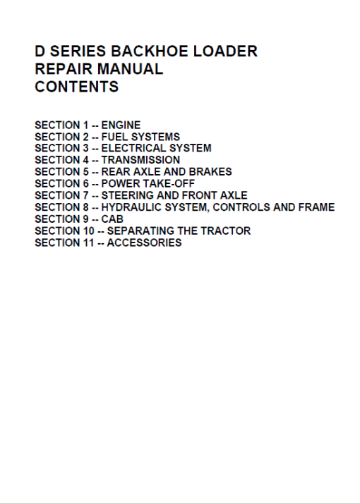 Ford 455D, 555D, 575D, 655D, 675D Backhoe Loader Service Manual - Image 2