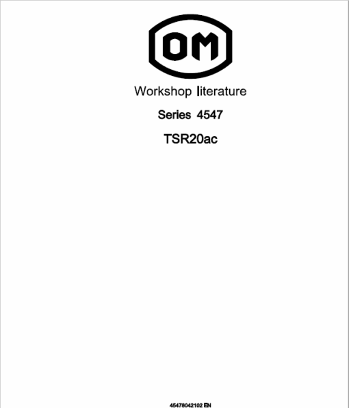 OM Pimespo TSR20, TSR30, TSR31, CSR Workshop Repair Manual - Image 6