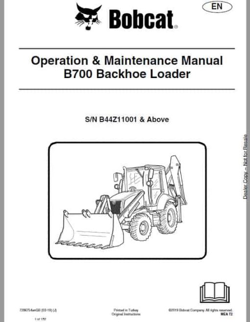 Bobcat B700 Loader Service Repair Manual - Image 2