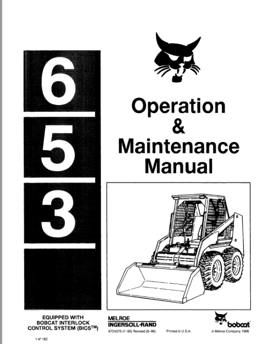 Bobcat 653 Skid-Steer Loader Service Manual - Image 4