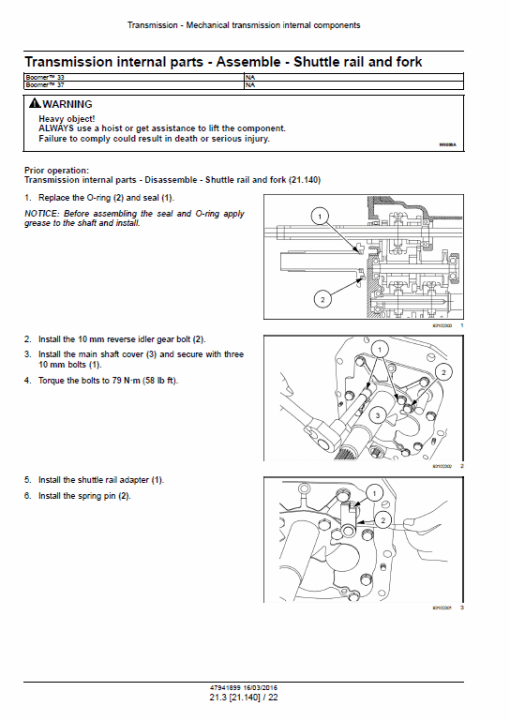 New Holland Boomer 33 and Boomer 37 Tractor  Service Manual - Image 2