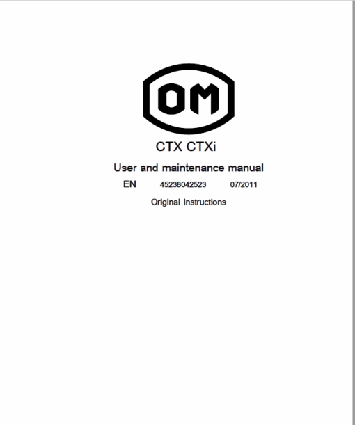 OM Pimespo TSX, CTX and CTXi Pallet Stacker Workshop Repair Manual - Image 2