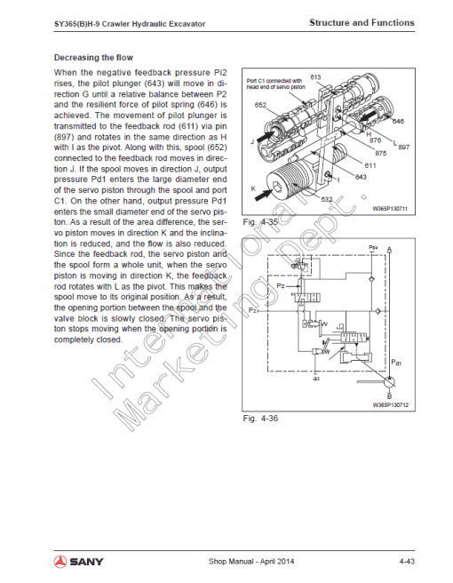 Sany SY365H-9, SY365BH-9 Hydraulic Excavator Repair Service Manual - Image 2