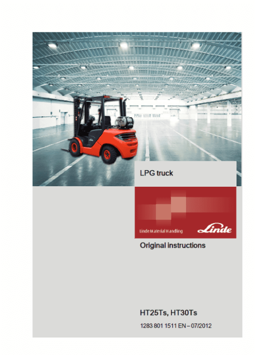 Linde Series 1283 Diesel Forklift Truck: HT25D HT25Ts HT30D HT30Ts Repair Service Manual - Image 3