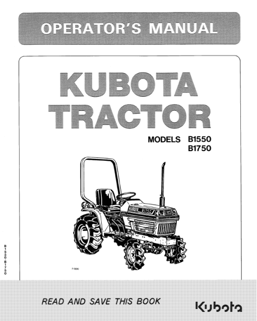 Kubota B1550, B1750, B2150 Tractor Workshop Service Manual - Image 2