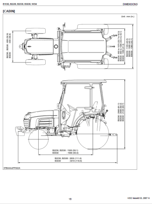 Kubota B1830, B2230, B2530, B3030 Tractor Workshop Manual - Image 2