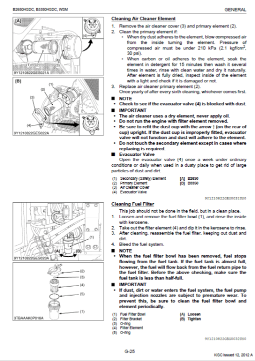 Kubota B2650HSDC, B3350HSDC Workshop Service Manual - Image 2