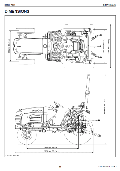 Kubota B3200 Tractor Workshop Service Manual - Image 2