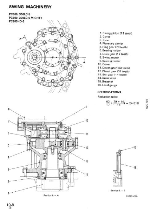 Komatsu PC300-5, PC300LC-5, PC300HD-5 Excavator Service Manual - Image 4