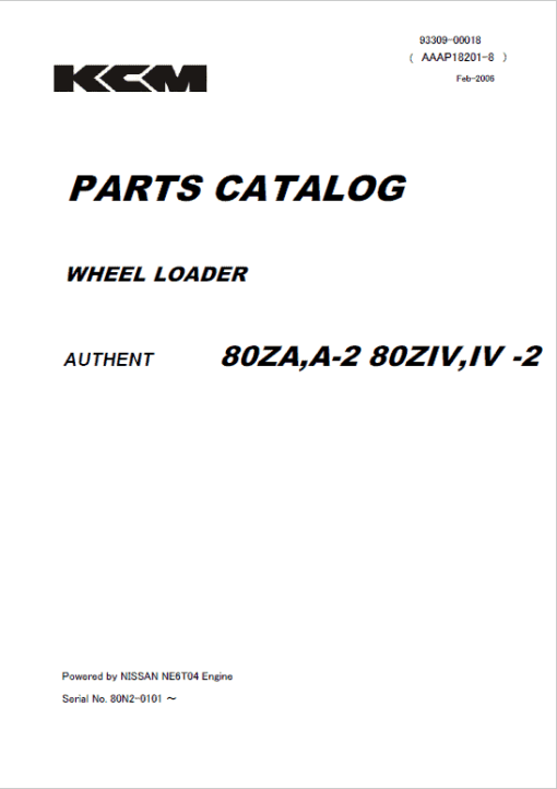 Kawasaki 80ZIV-2 Wheel Loader Repair Service Manual - Image 2