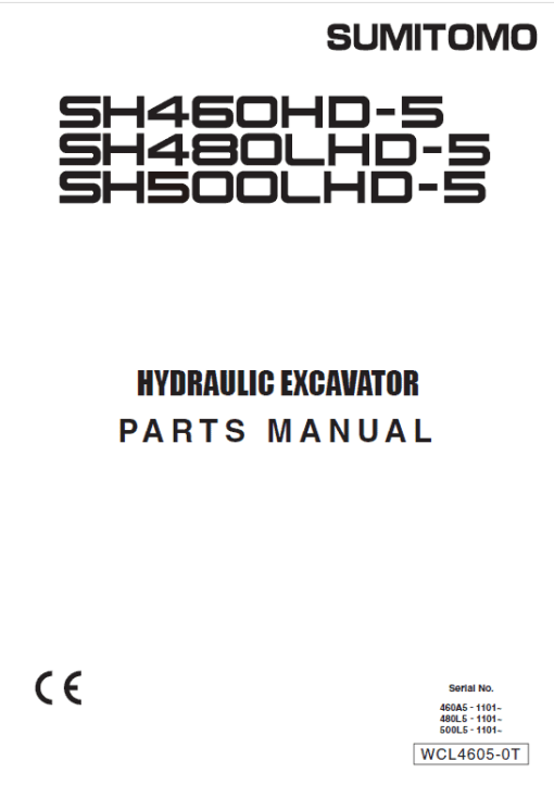 Sumitomo SH460HD-5, SH480LHD-5, SH500LHD-5 Hydraulic Excavator Repair Service Manual - Image 2