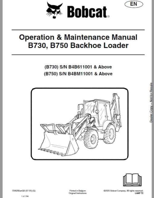 Bobcat B730, B750 Loader Service Repair Manual - Image 2