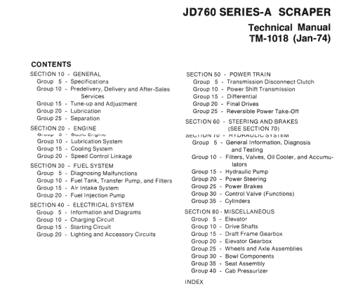 John Deere 760A Scraper Repair Technical Manual (TM1018) - Image 3