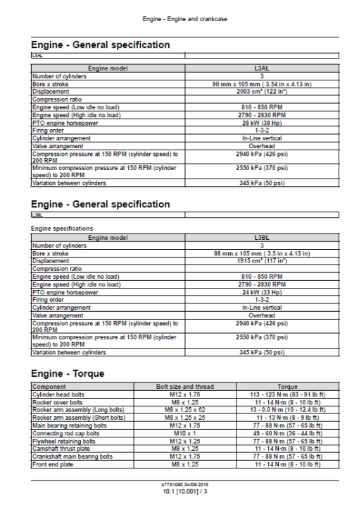 CNH L3AL, L3BL Tier 3 Engine Service Manual - Image 2