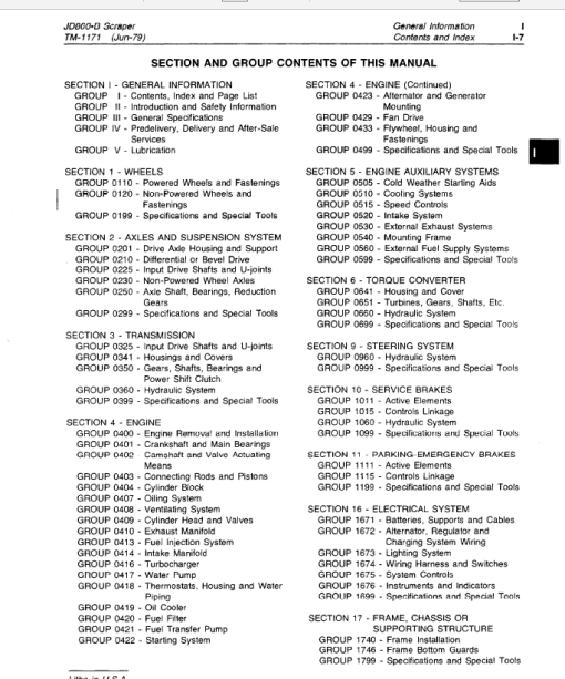 John Deere 860B Scraper Repair Technical Manual (TM1171) - Image 3