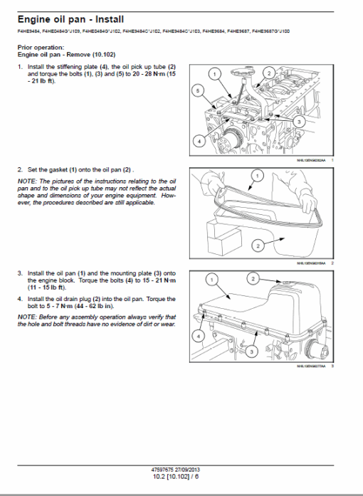 New Holland Engines F4CE/DE/HE NEF Tier 3 Service Manual - Image 2