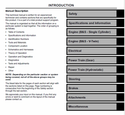 John Deere 100 Series Type 102, 115, 125, 135, 145, 155C, 190C Lawn Tractor Manual - Image 3