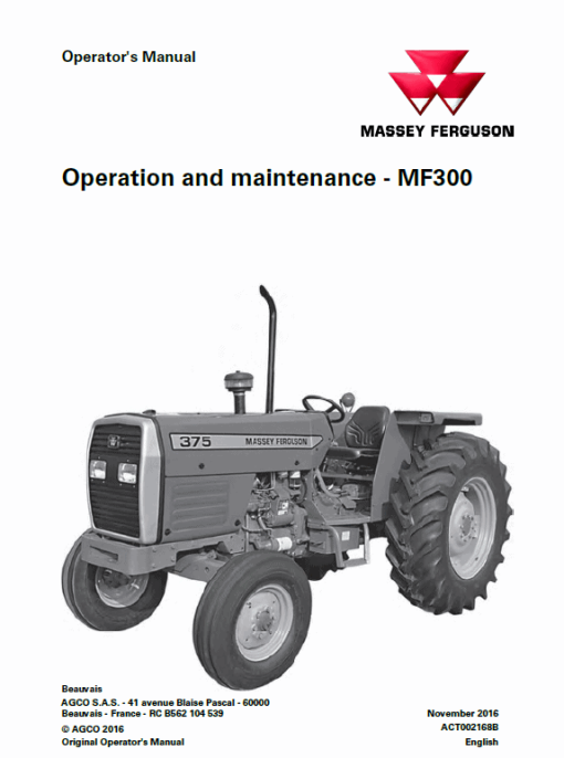 Massey Ferguson 345, 350, 355, 360, 375, 385 Tractor Service Manual - Image 2