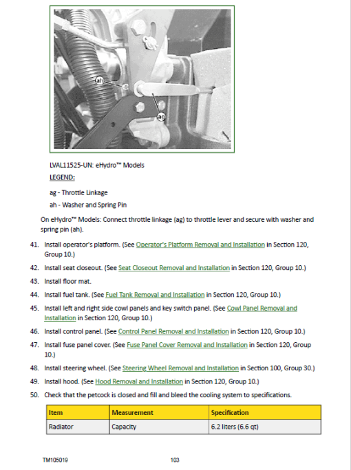 John Deere 4120, 4320 Compact Utility Tractors Technical Manual (Without Cab - S.N 610001-) - Image 2