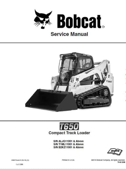 Bobcat T650 Loader Repair Service Manual - Image 2