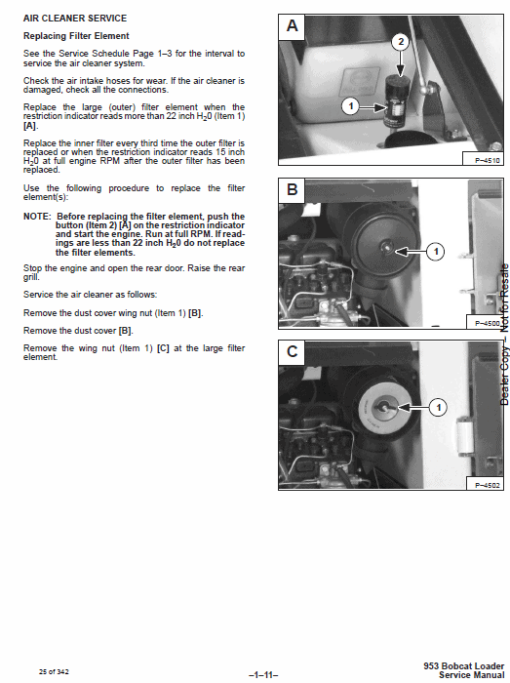 Bobcat 953 Skid-Steer Loader Service Manual - Image 5