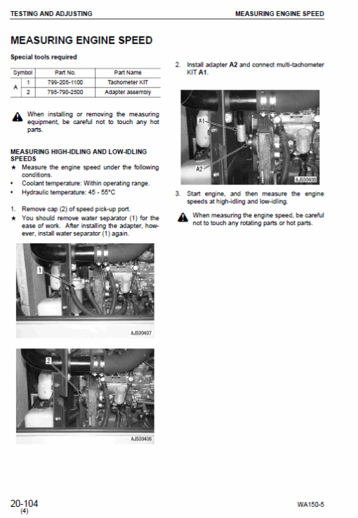 Komatsu WA150-5 Wheel Loader Service Manual - Image 2