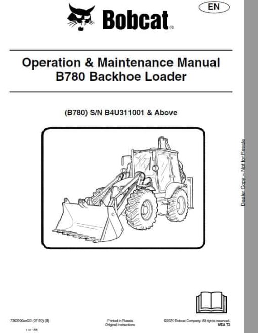 Bobcat B780 Loader Service Repair Manual - Image 2