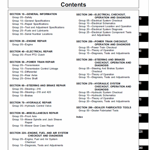 John Deere 316, 318, 420 Lawn Garden Tractors Technical Manual (TM1590) - Image 3