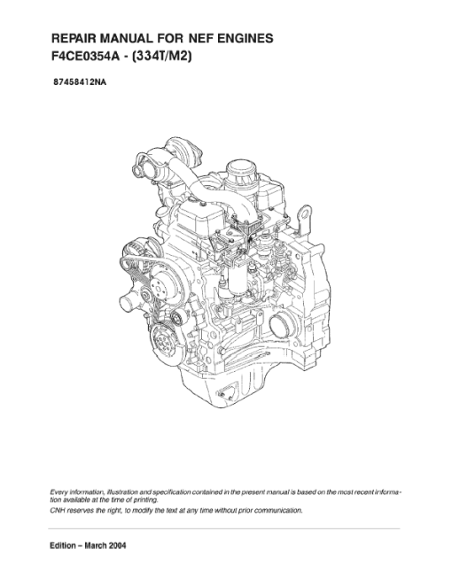 New Holland F4CE0354A 334T M2 Engine Service Manual - Image 2