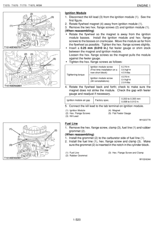 Kubota T1570, T1670, T1770, T1870 Tractor Mower Workshop Service Manual - Image 2