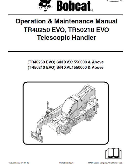 Bobcat TR40250 EVO, TR50190 EVO, TR50210 EVO versaHandler Telescopic Service Repair Manual - Image 2