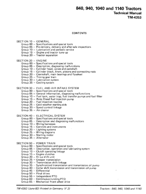 John Deere 840, 940, 1040, 1140 Tractors Technical Manual (TM4353) - Image 3