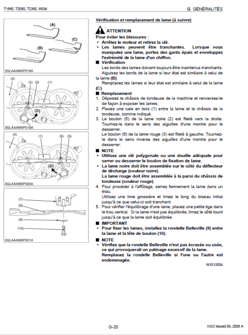 Kubota T1880, T2080, T2380 Tractor Mower Workshop Repair Manual - Image 3