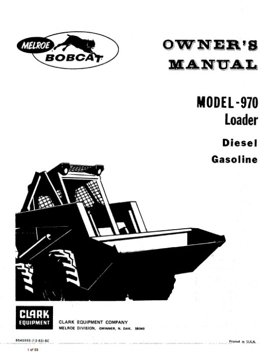 Bobcat M970 Loader Service Manual - Image 2