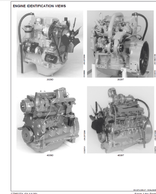 John Deere 3029, 4039, 4045, 6059, 6068 Engines Saran Repair Manual ( SN before - 499999CD) - Image 2