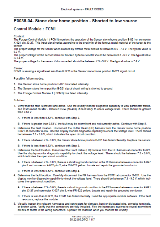 New Holland FR450, FR500, FR600, FR700 Forage Harvester Repair Service Manual - Image 2