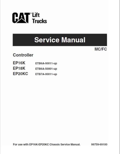 CAT EP16K, EP18K, EP20KC Forklift Lift Truck Service Manual - Image 2