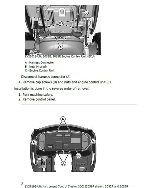 John Deere 3025E, 3032E, 3036E, 3038E Tractors Technical Manual (S.N L100001- NP900001) - Image 2