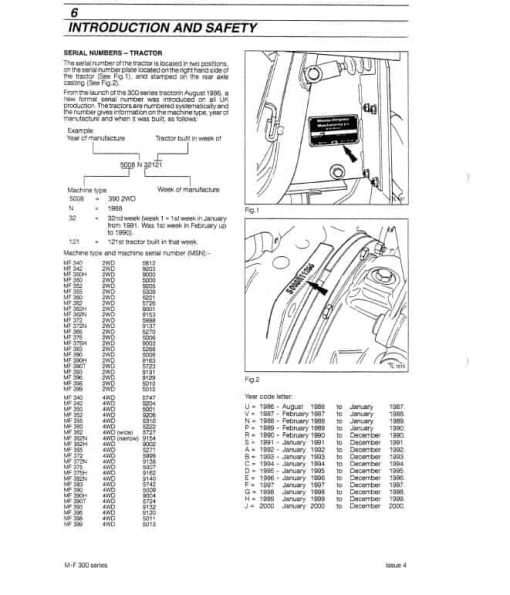 Massey Ferguson MF 340, MF 342, MF 350, MF 352 Tractor Service Manual - Image 2