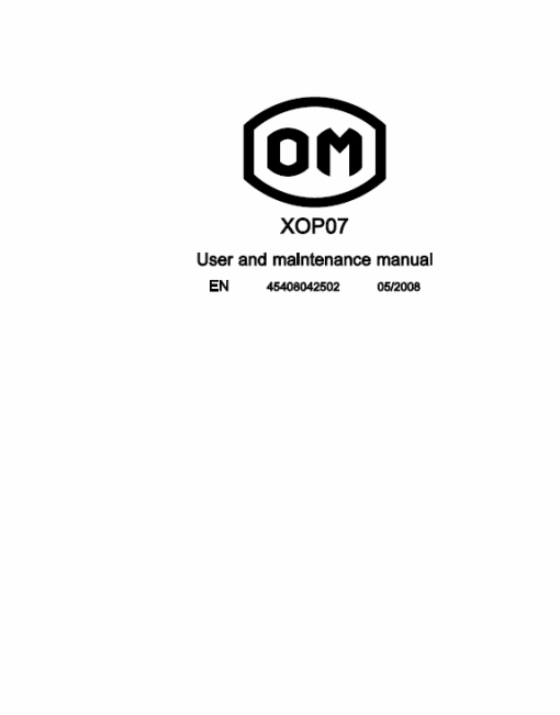 OM Pimespo XOP7 Lift Workshop Repair Manual - Image 2