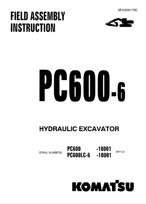 Komatsu PC600-6, PC600LC-6 Excavator Service Manual - Image 3