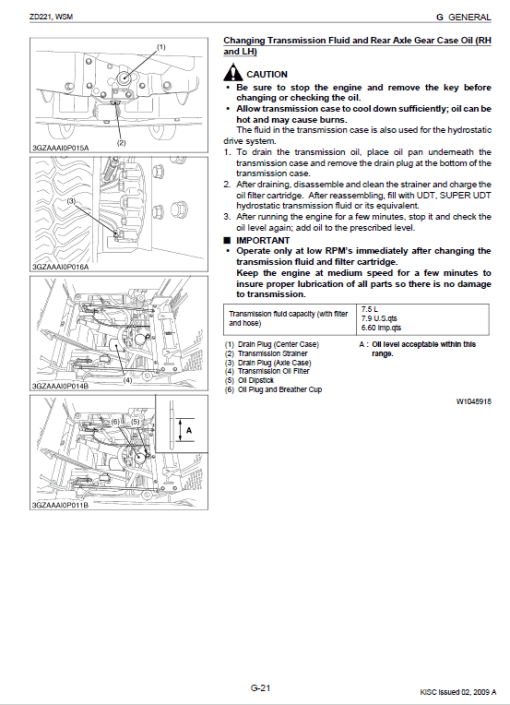 Kubota ZD221 Mower Workshop Service Manual - Image 2