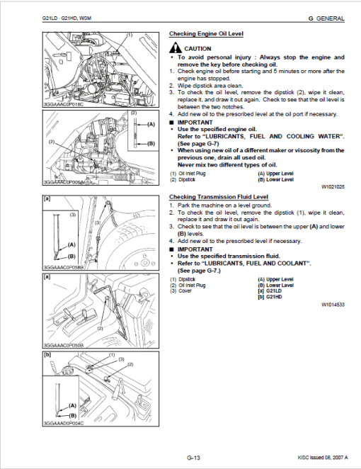 Kubota G21LD, G21HD Mower Workshop Service Manual - Image 2