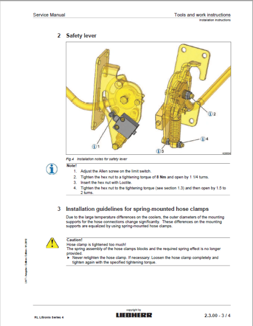 Liebherr RL 44, RL 54, RL 64 Pipe Layers Dozer Service Manual - Image 2