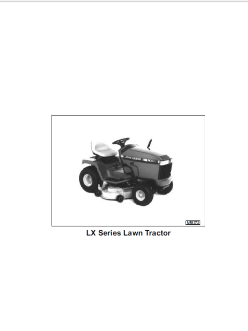 John Deere LX172, LX173, LX176, LX178, LX186, LX188 Lawn Tractor Technical Manual - Image 3