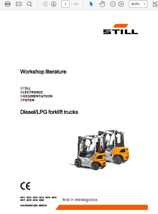 Still Diesel LPG Forklift Trucks RC40: RC40-16, RC40-18, RC40-20 Workshop Manual - Image 3