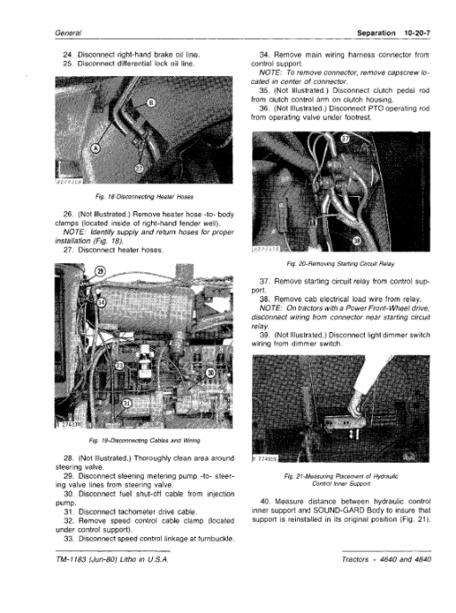 John Deere 4640, 4840 Tractors Repair Technical Manual - Image 2