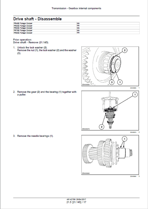 New Holland FR480, FR550, FR650, FR780, FR850, FR850 Forage Cruiser Service Manual - Image 2